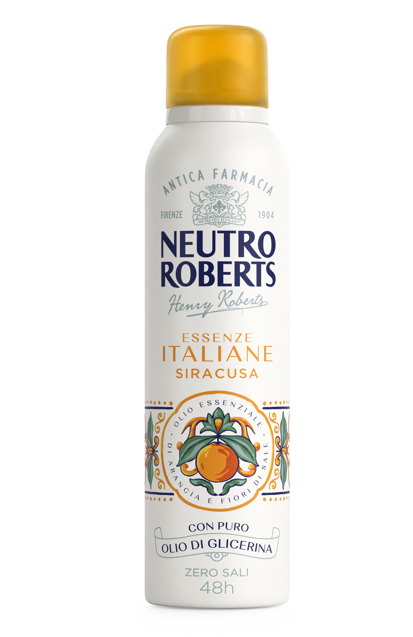 Neutro Roberts Deodorante Spray Essenze Italiane 200ml – 48H Zero Sali & Zero Macchie – Con Puri Oli Essenziali & Glicerina