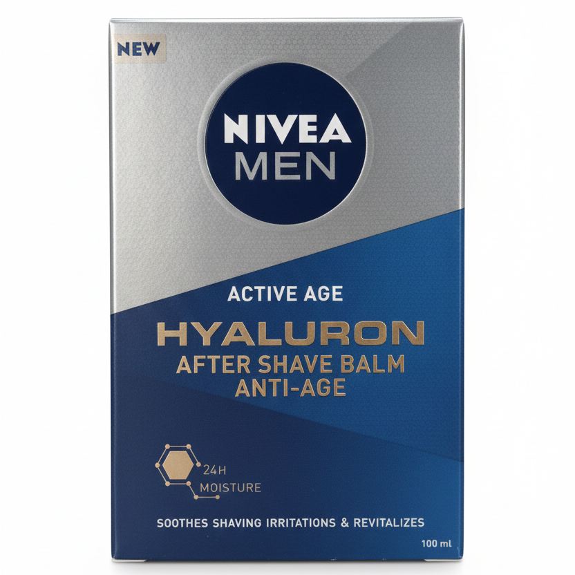 Nivea Men Active Age Hyaluron Balsamo Dopobarba 100ml – Effetto Anti-Età con Acido Ialuronico – Idratazione & Rigenerazione Profonda