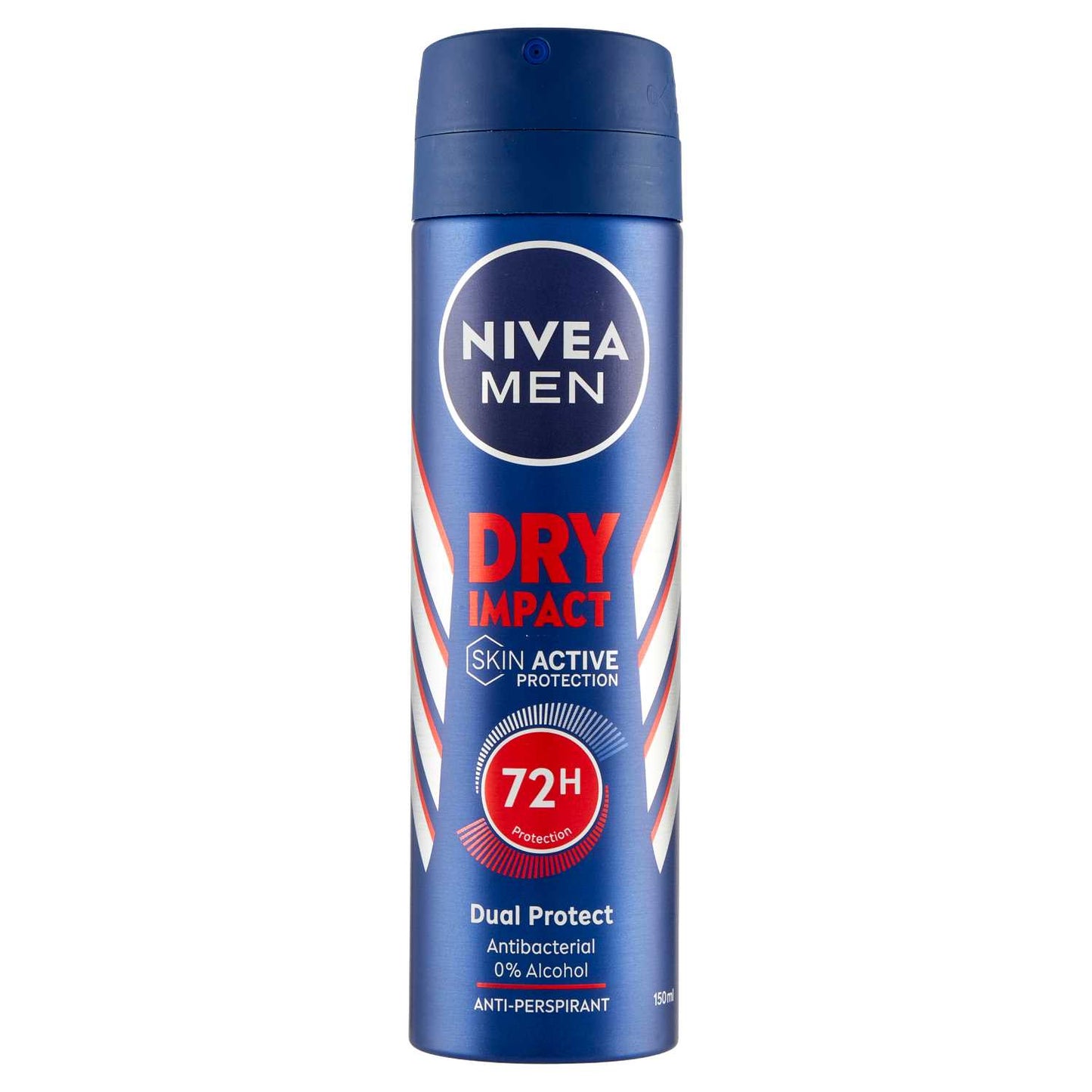 Nivea Men Dry Impact Deodorante Spray 150ml – Antitraspirante 72h – Formula Dual Protect con Doppio Attivo – 0% Alcool