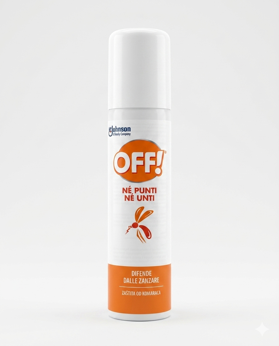 OFF! Spray Insetto Repellente Aerosol 100ml Formato Viaggio DEET 15% Protezione Zanzare Comuni e Tigre Presidio Medico Chirurgico Avella Magazzini
