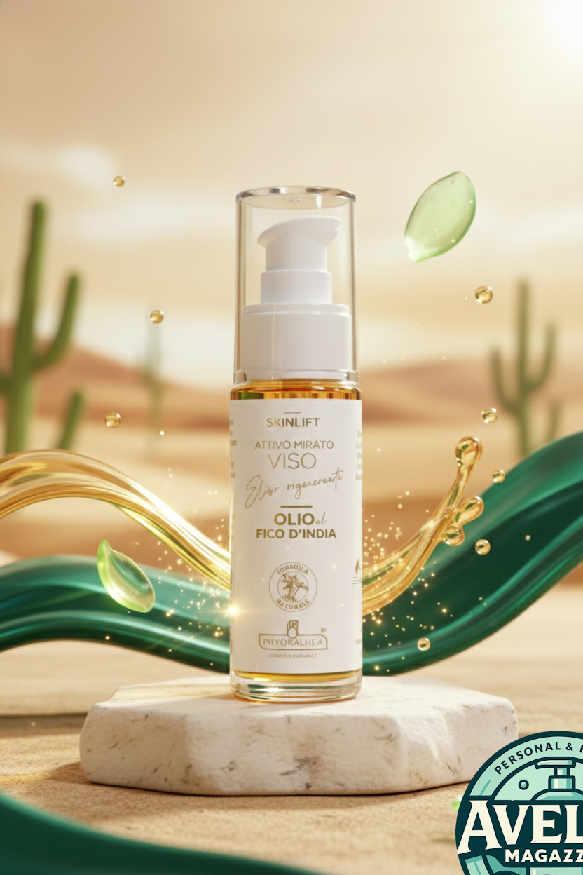 PHYORALHEA SKINLIFT Olio Viso Fico d'India 30ml | Elixir Rigenerante Antiossidante | Con Vitamina E, F e Omega 3-6-9 | Ideale per Pelli Molto Secche e Rughe Profonde