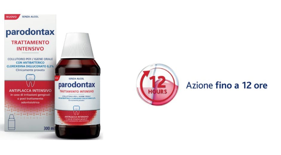 Parodontax Trattamento Intensivo Collutorio 300 ml | Clorexidina 0,2% – Antiplacca e Antibatterico Senza Alcol