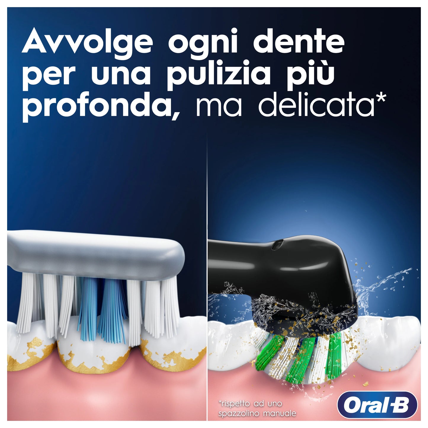 Oral-B Vitality Pro Spazzolino Elettrico Ricaricabile | 3 Modalità di Pulizia (Denti Sensibili Plus) | Tecnologia 2D | Timer Professionale 4 Zone | Rimuove fino al 100% di Placca