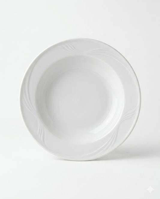 Saturnia Caprera Piatto Fondo 22,5 cm in Porcellana Dura – Stoviglie Professionali per Ristorazione e Casa – Resistente ai Tagli e Microonde
