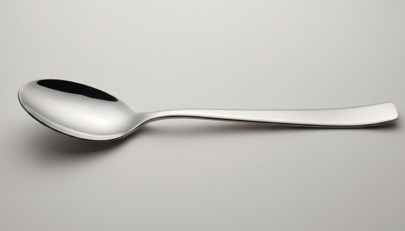 Pintinox Cucchiaio Tavola Singolo in Acciaio Inox 18/10 Gamma Pinti | Lunghezza 19,6 cm | Resistente e Brillante | Ideale per Gastronomia e Uso Quotidiano