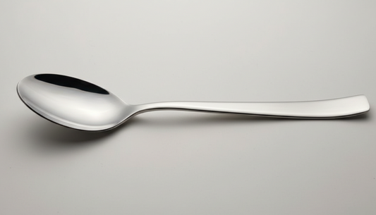 Pintinox Cucchiaio Tavola Singolo in Acciaio Inox 18/10 Gamma Pinti | Lunghezza 19,6 cm | Resistente e Brillante | Ideale per Gastronomia e Uso Quotidiano