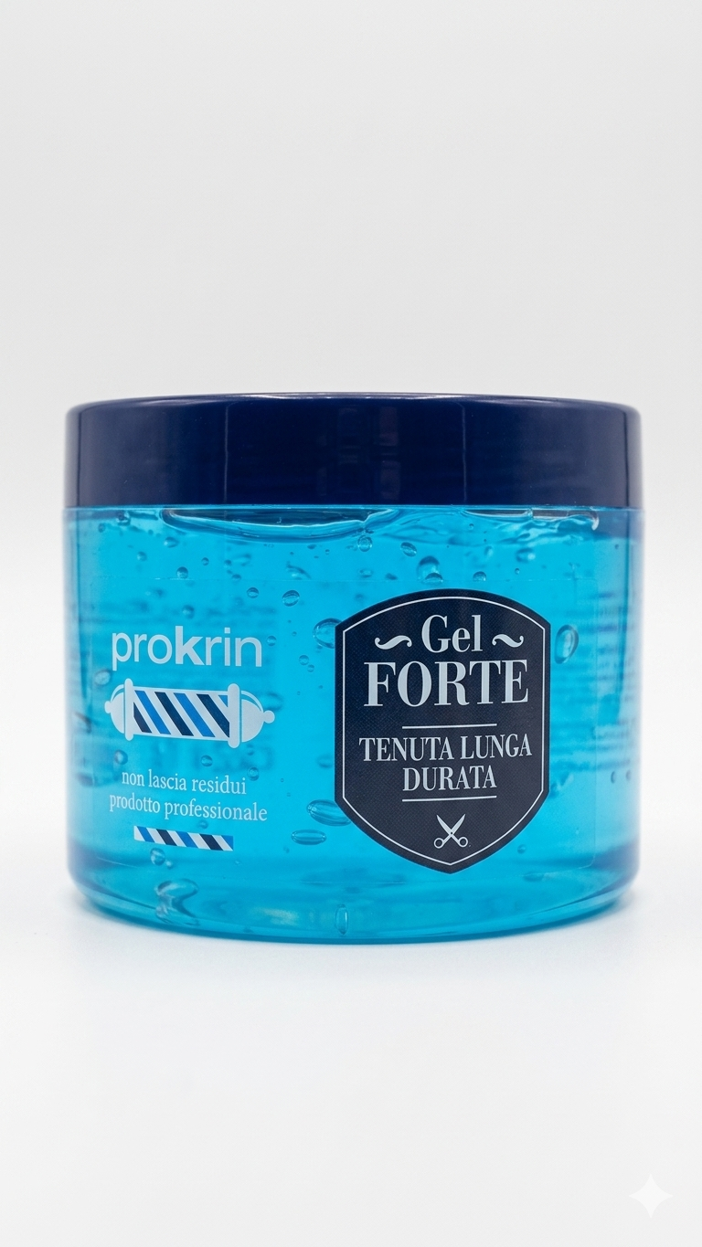 Prokrin Gel Capelli Forte Tenuta Lunga Durata 500ml | Definizione Professionale e Zero Residui | Per Tutti i Tipi di Capelli