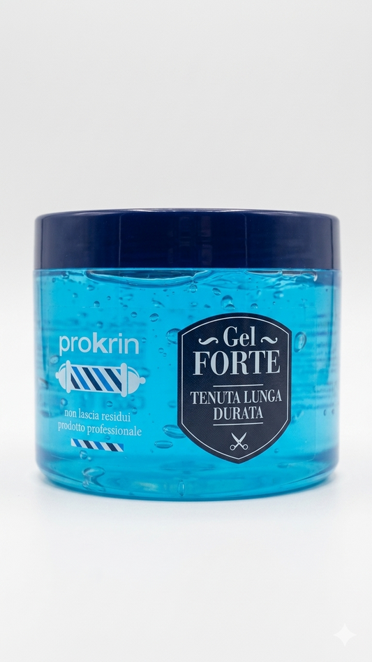 Prokrin Gel Capelli Forte Tenuta Lunga Durata 500ml | Definizione Professionale e Zero Residui | Per Tutti i Tipi di Capelli