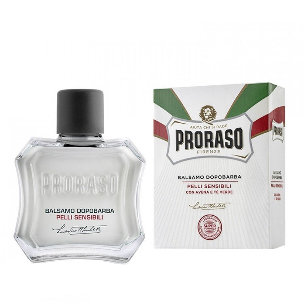 Proraso Balsamo Dopobarba Pelli Sensibili 100ml – Senza Alcool, Con Avena & Tè Verde – Ripristina Equilibrio Idrolipidico & Sollievo Immediato