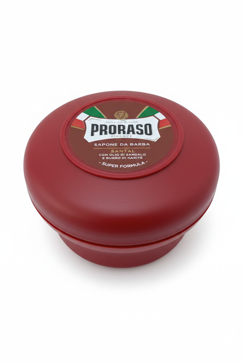 Proraso Sapone da Barba Barbe Dure 150ml Linea Rossa – Con Sandalo e Burro di Karitè, Nutriente