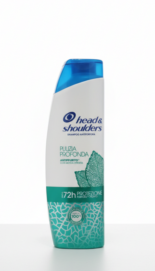 Head & Shoulders Shampoo Antiforfora Antiprurito Pulizia Profonda 250ml | Con Menta Piperita | Formula Senza Siliconi | Azione Purificante Pori | 100% Protezione Forfora
