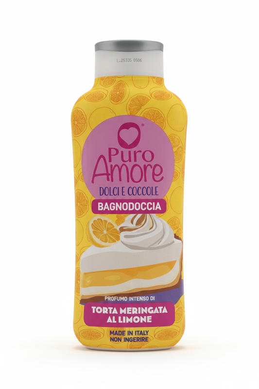 Puro Amore Dolci Coccole Torta Meringata al Limone bagnodoccia 1000 ml profumo dolce agrumato.