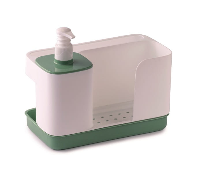 Snips Riordinello – Organizer Lavello 3-in-1 con Dispenser Sapone, Porta Spugne e Supporto Panni – 100% Made in Italy