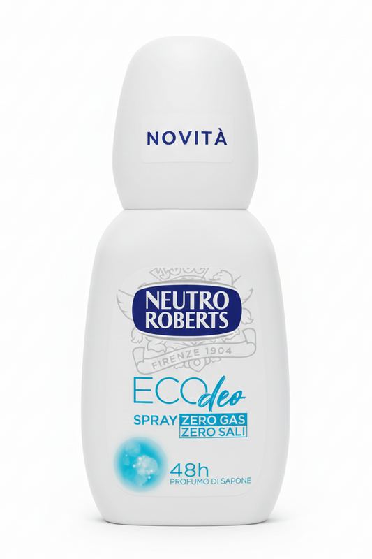 Roberts Eco Deodorante Vapo Delicato 75ml | Protezione 48H | Zero Gas e Zero Sali di Alluminio | Con Puro Olio di Glicerina