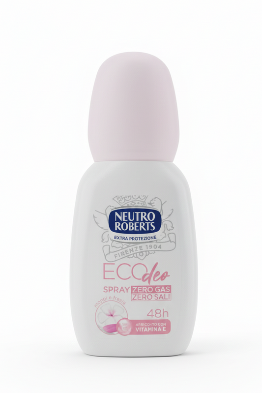 Roberts Deodorante Vapo Fresco Monoi & Fresia 75ml | Protezione 48H | Zero Sali di Alluminio e Gas | Con Olio di Glicerina