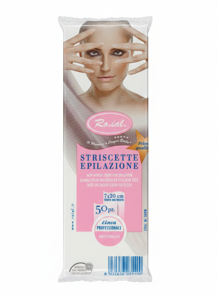 Roial Striscette Epilazione Professionali 50pz – TNT 7x20 cm – Made in Italy Alta Resistenza