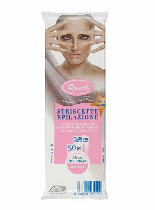 Roial Striscette Epilazione Professionali 50pz – TNT 7x20 cm – Made in Italy Alta Resistenza