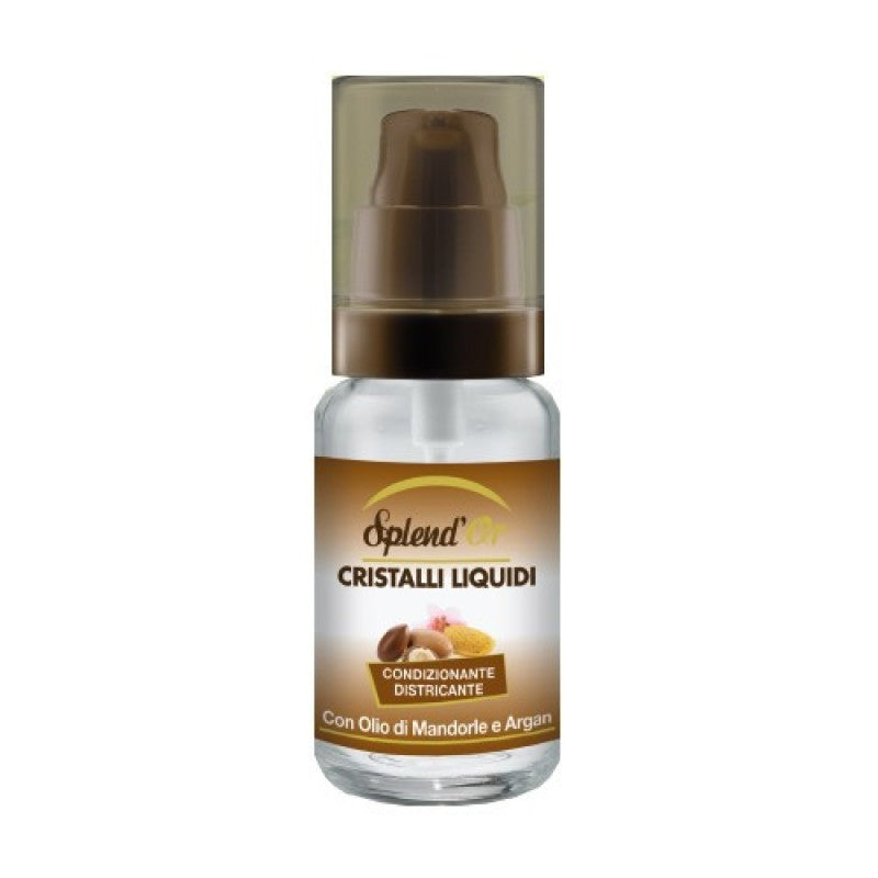 Splend'Or Cristalli Liquidi all'Olio di Argan 50ml – Trattamento Nutriente e Riparatore – Azione Anti-Crespo e Illuminante – Per Capelli Setosi