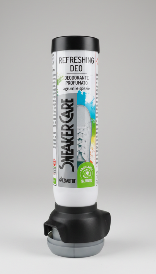 SneakerCare Refreshing DEO 100 ml | Deodorante per Scarpe e Sneakers | Fragranza Agrumi e Spezie | Azione Igienizzante e Anti-Odore a Lunga Durata