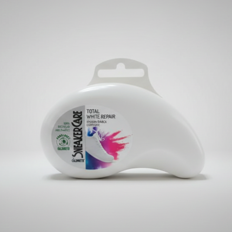 SneakerCare Total White Repair 75 ml | Spugna Bianca Coprente per Sneakers | Ravviva e Ripara Graffi su Pelle e Tela Bianca | Effetto Bianco Intenso Immediato