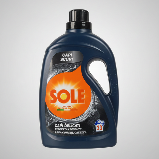 Sole Detersivo Liquido Lana e Capi Scuri 2L – 33 Lavaggi – Formula Anti-Infeltrente, Salva-Nero e Anti-Sbiadimento