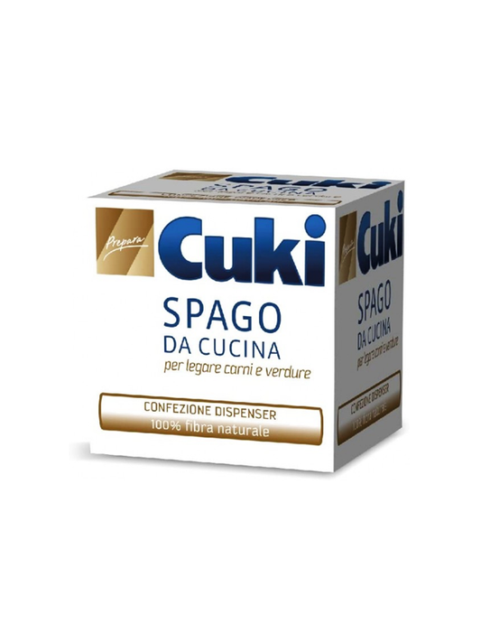 Spago da cucina in cotone naturale 100% certificato per uso alimentare, resistente al calore, ideale per arrosti, rollè e legature in cottura.