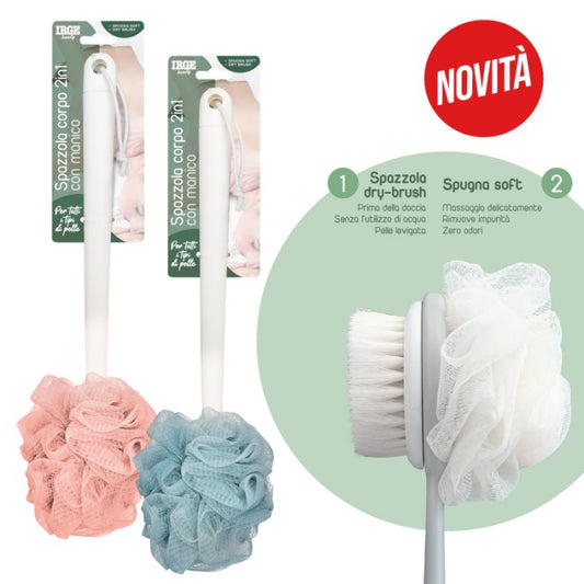 IRGE Spazzola Corpo 2 in 1 con Manico