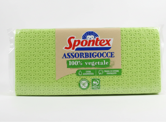 Spontex Assorbigocce protettivo 100% vegetale e biodegradabile, extra assorbente per stoviglie e piano cucina asciutto.