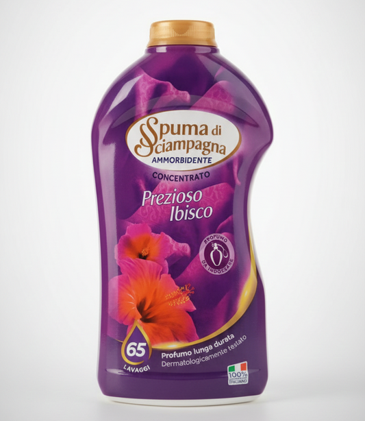 Spuma di Sciampagne Ammorbidente Concentrato Prezioso Ibisco e Fiori di Vaniglia | 1300 ml | 65 Lavaggi | Tecnologia Distendi Fibre