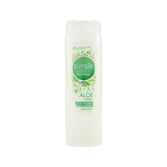 Sunsilk Shampoo Aloe Vera 250ml, 94% ingredienti naturali, idratante e leggero, senza siliconi e oli minerali.
