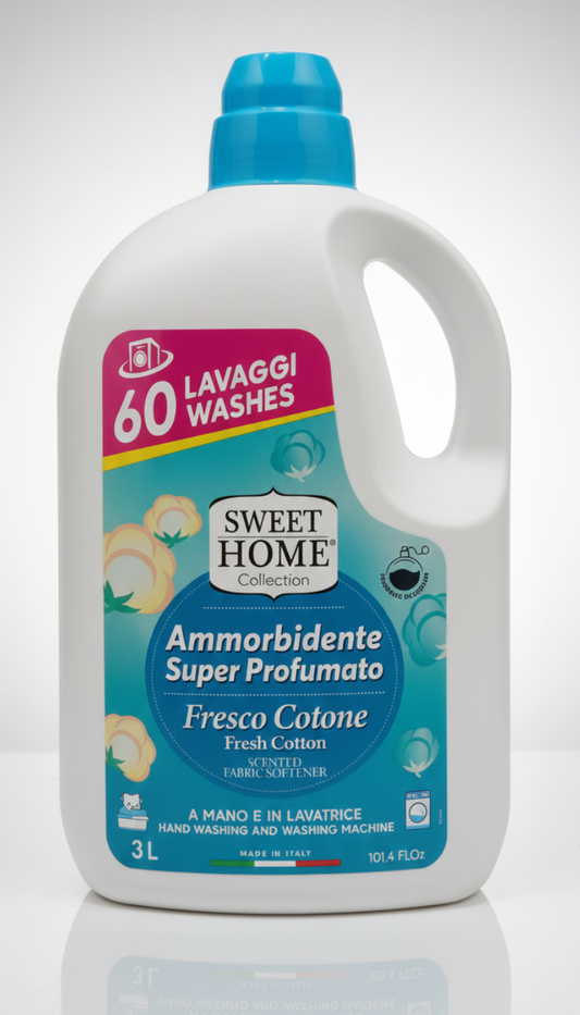 Sweet Home Collection Fresco Cotone Ammorbidente Concentrato 3 Litri – La Massima Morbidezza Made in Italy
