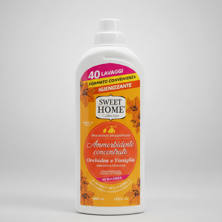 Sweet Home Collection Ammorbidente Concentrato Orchidea e Vaniglia 1000ml | Made in Italy | Dermatologicamente Testato