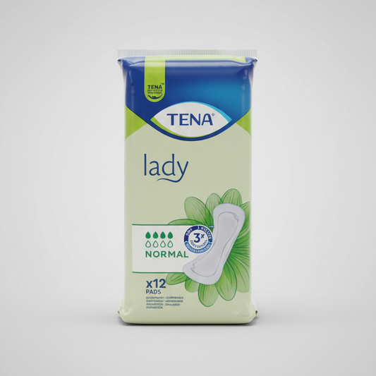 TENA Lady Normal Assorbenti 12 Pezzi | Protezione Discreta per Perdite Moderate | Tripla Protezione da Perdite, Odori e Umidità | Tecnologia Dry Fast Core