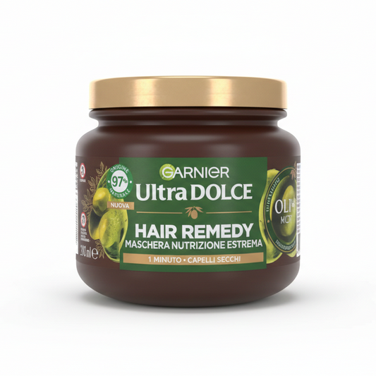 ⚠️ PRODOTTO FUORI PRODUZIONE | Garnier Ultra Dolce Hair Remedy Maschera Oliva Mitica 340ml | Non Più Disponibile