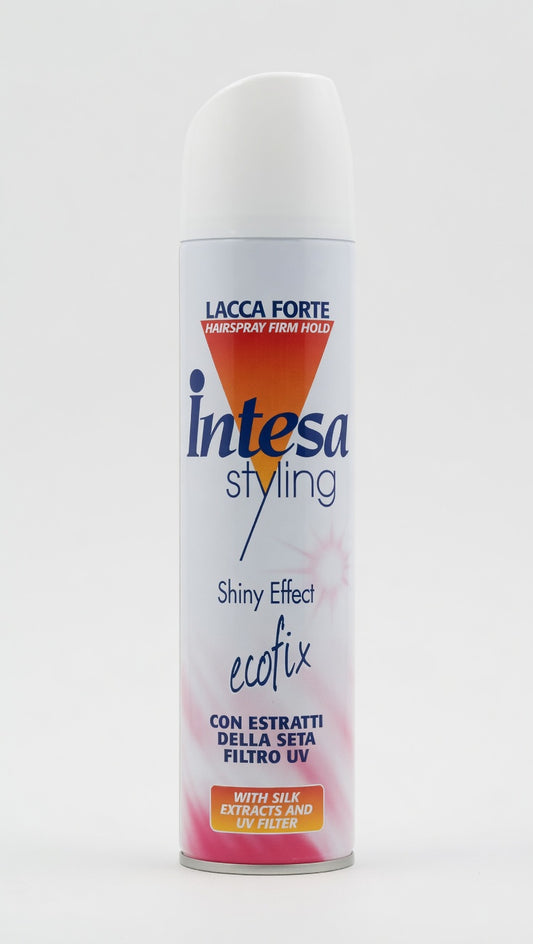 Intesa Styling Lacca 300ml | Fissaggio Forte Turbo Spray | Shiny Effect con Estratti di Seta e Filtro UV