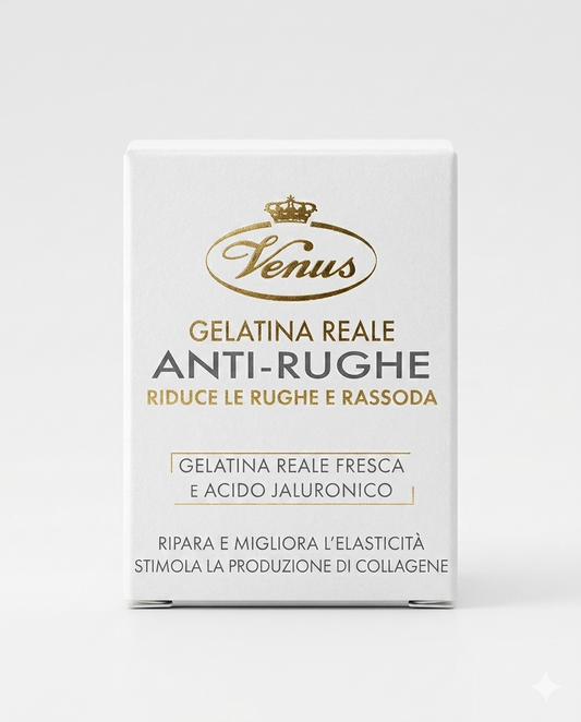 Venus Gelatina Reale Anti-Rughe con Acido Ialuronico – Crema Viso Rassodante e Rigenerante 50ml