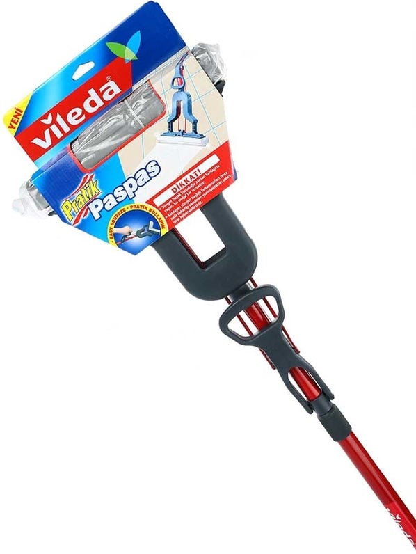 Vileda StrizzaFacile Mop Sistema Lavapavimenti – Spugna 100% PVA Super Assorbente – Strizzatura a Leva Ergonomica – Specialista Anti-Aloni e Peli Animali