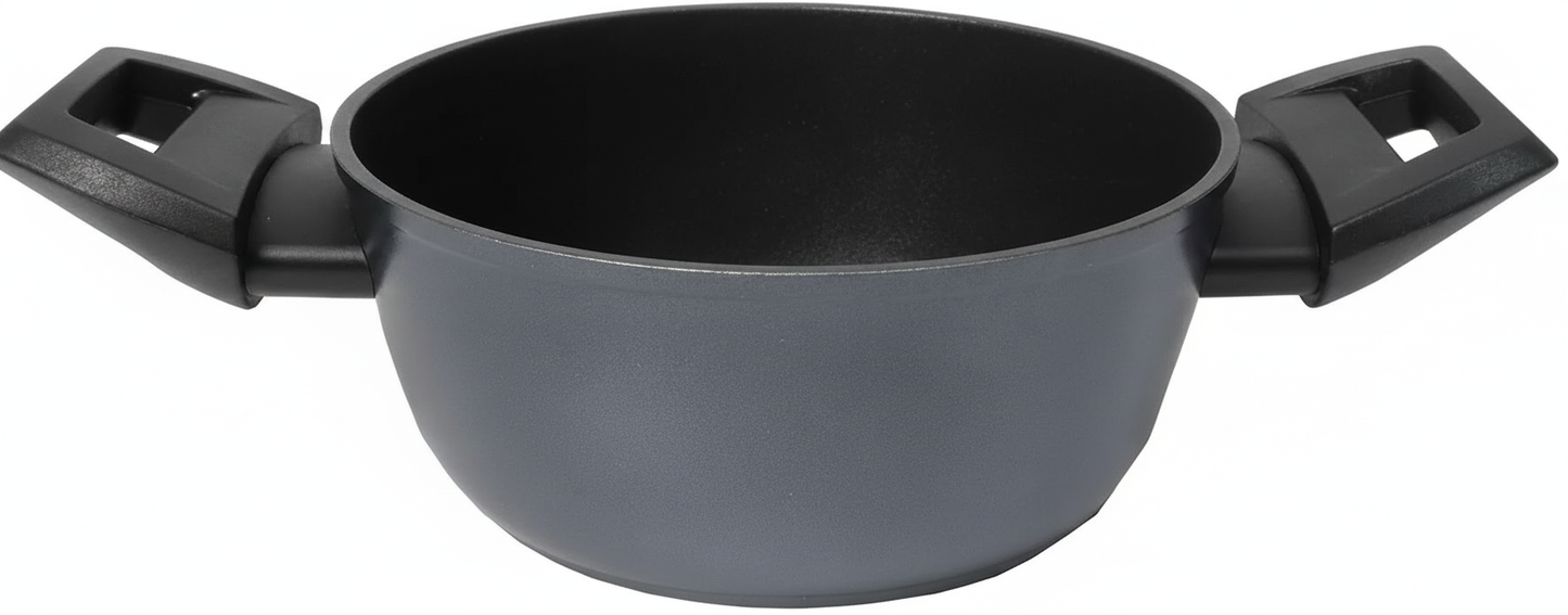 Zanetti Evolution Casseruola Induzione Ø 16 cm con Coperchio | Pentola Antiaderente Alto Spessore 4 mm | Cottura Senza Grassi | Impugnature Soft Touch | Compatibile con Tutti i Piani di Cottura