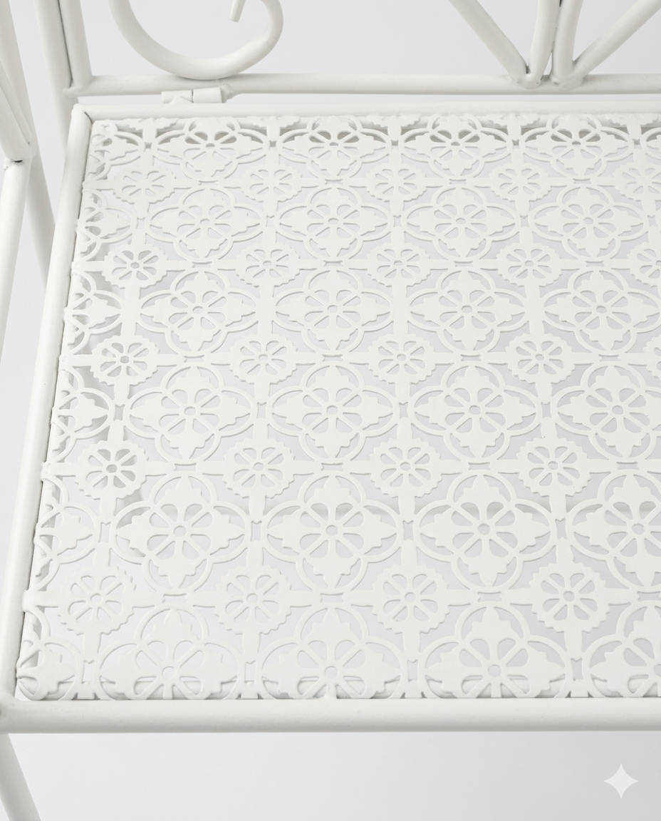 Mensoliera AD TREND in Ferro Bianco Shabby Chic – Scaffale Verticale Salvaspazio a 4 Ripiani per Bagno, Cucina e Ingresso