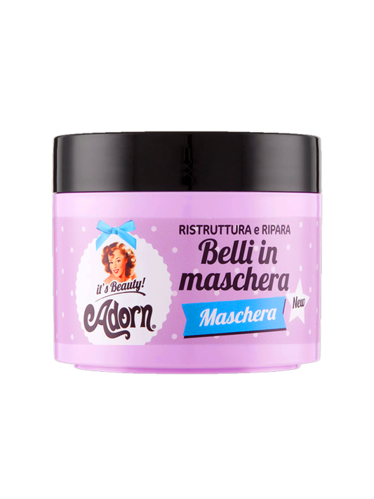 Adorn maschera ristruttura e ripara 300ml trattamento intensivo capelli danneggiati anti rottura e doppie punte