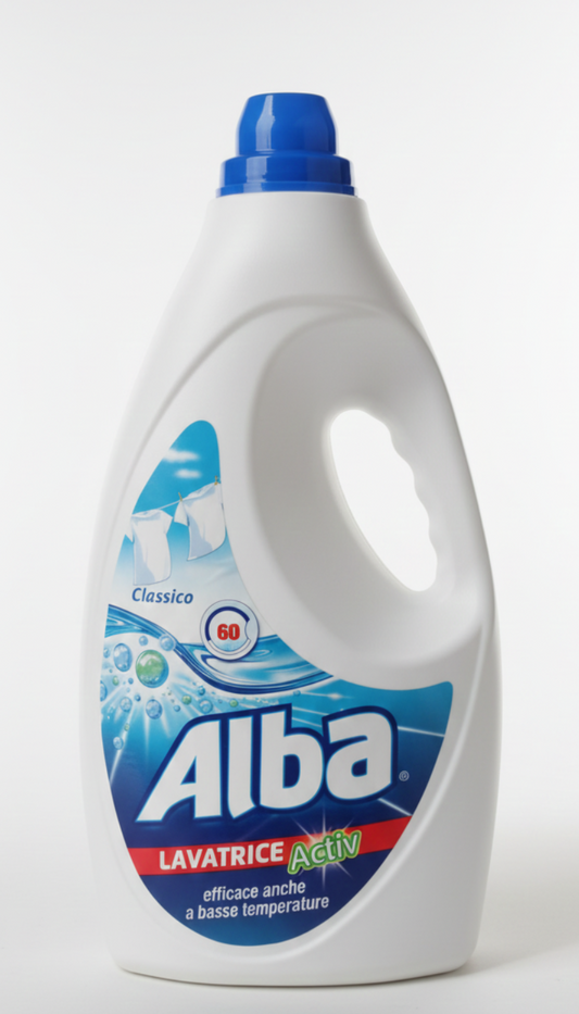 Alba Detersivo Lavatrice Liquido 3L | Formato 60 Lavaggi | 5 Varianti Professionali | Formula Attiva Anti-Macchia e Protezione Fibre