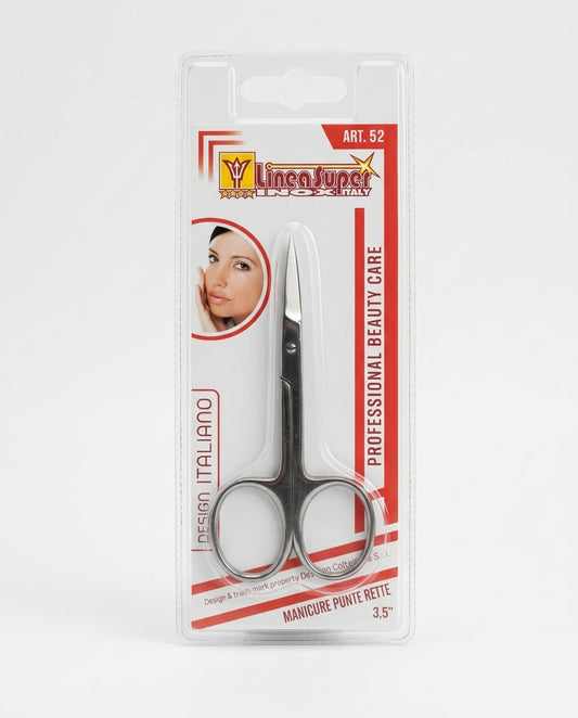 De Luca Coltellerie Linea Super Inox Forbicine Manicure Punte Rette 3.5" Art. 52 Acciaio Temperato – Taglio Netto di Precisione