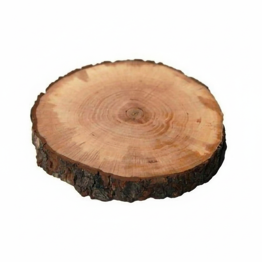 Tagliere Rotondo in Tronco di Legno Naturale | Diametro 19-24 cm | Con Corteccia Esterna | Vassoio Rustico da Portata e Centrotavola | Pezzo Unico Artigianale
