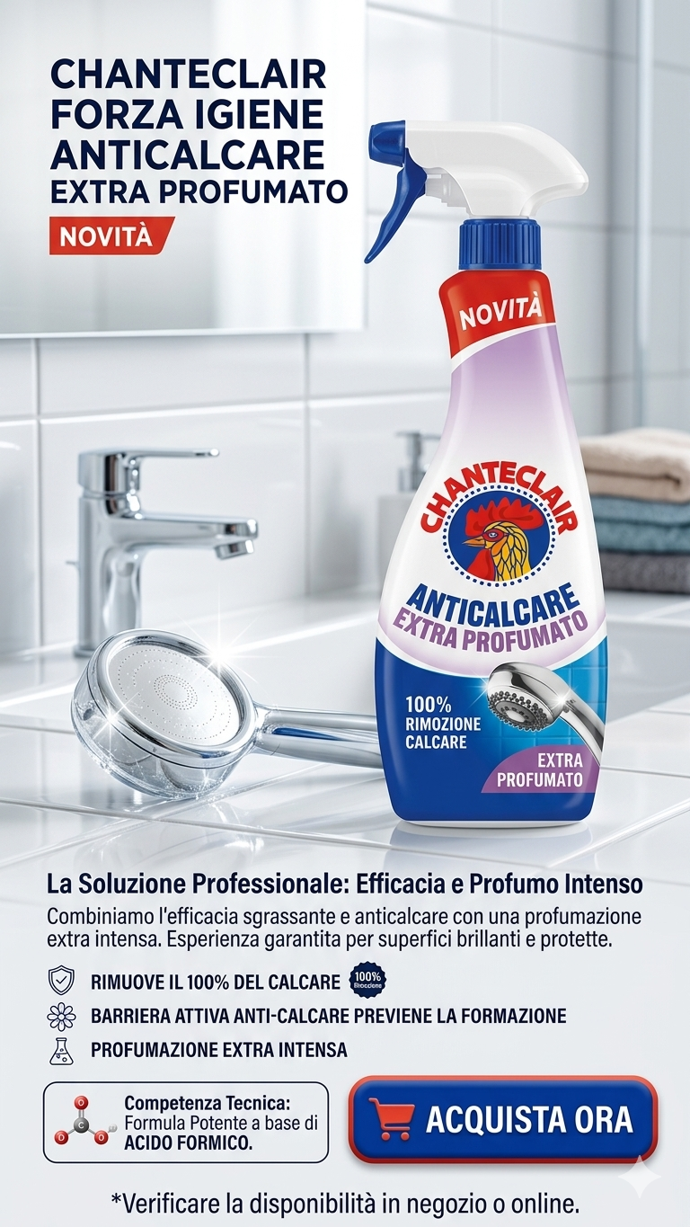 Chanteclair Anticalcare Extra Profumato Trigger 625ml | Rimozione 100% Calcare con Barriera Protettiva | Formula Igienizzante Brillantezza Originale