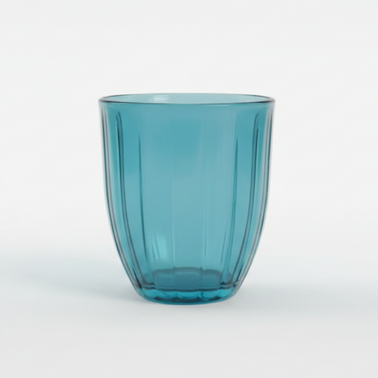 ARCA Set Bicchieri Colorati Modello Silis | Design Moderno in Vetro | Azzurro, Grigio, Verde Smeraldo