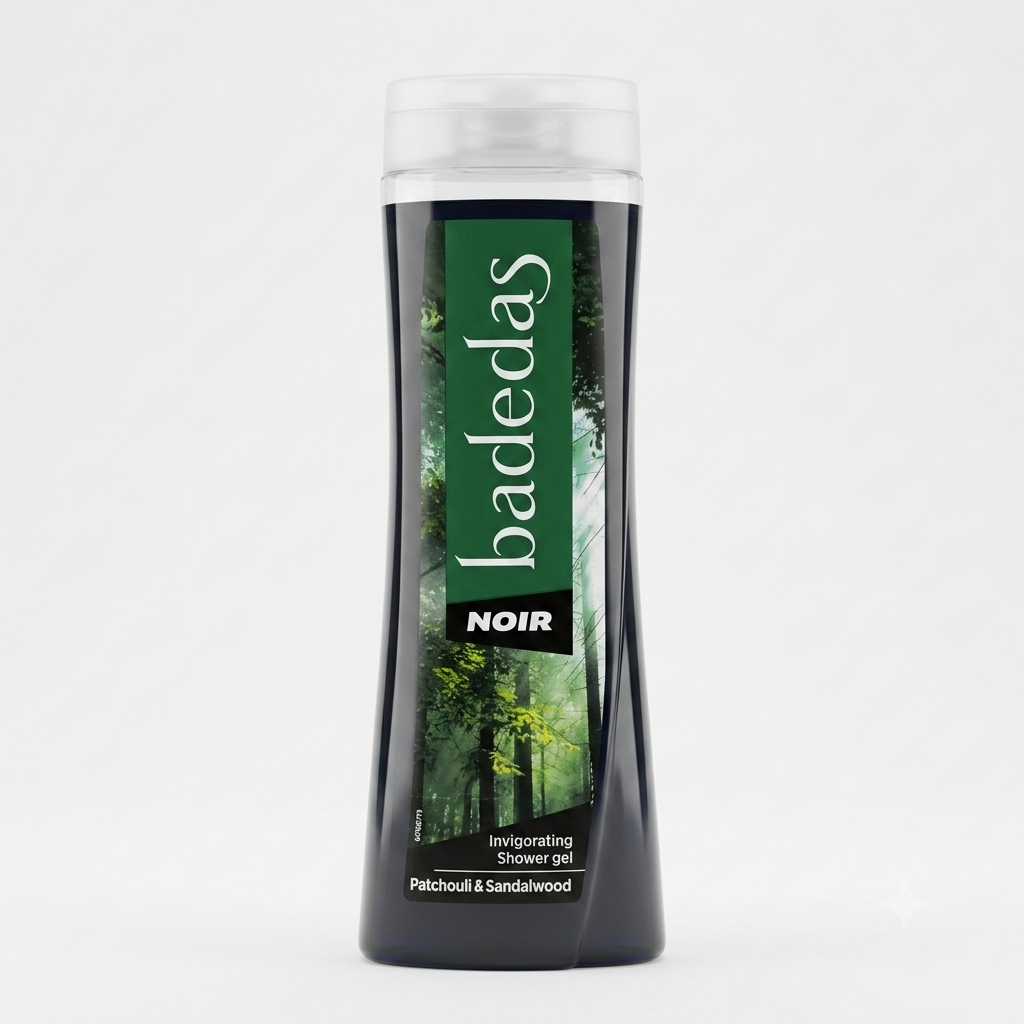 Badedas Noir Doccia Gel Rinfrescante Patchouli e Legno di Sandalo 600 ml – Detergente Corpo Rivitalizzante a Lunga Durata
