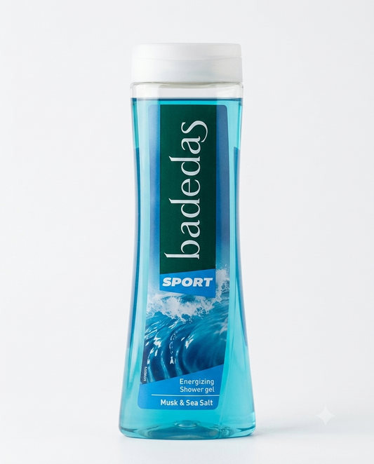 Badedas Sport Doccia Gel Energizzante Muschio e Sale Marino 600 ml – Detergente Tonificante Corpo ad Azione Rinfrescante Post-Allenamento