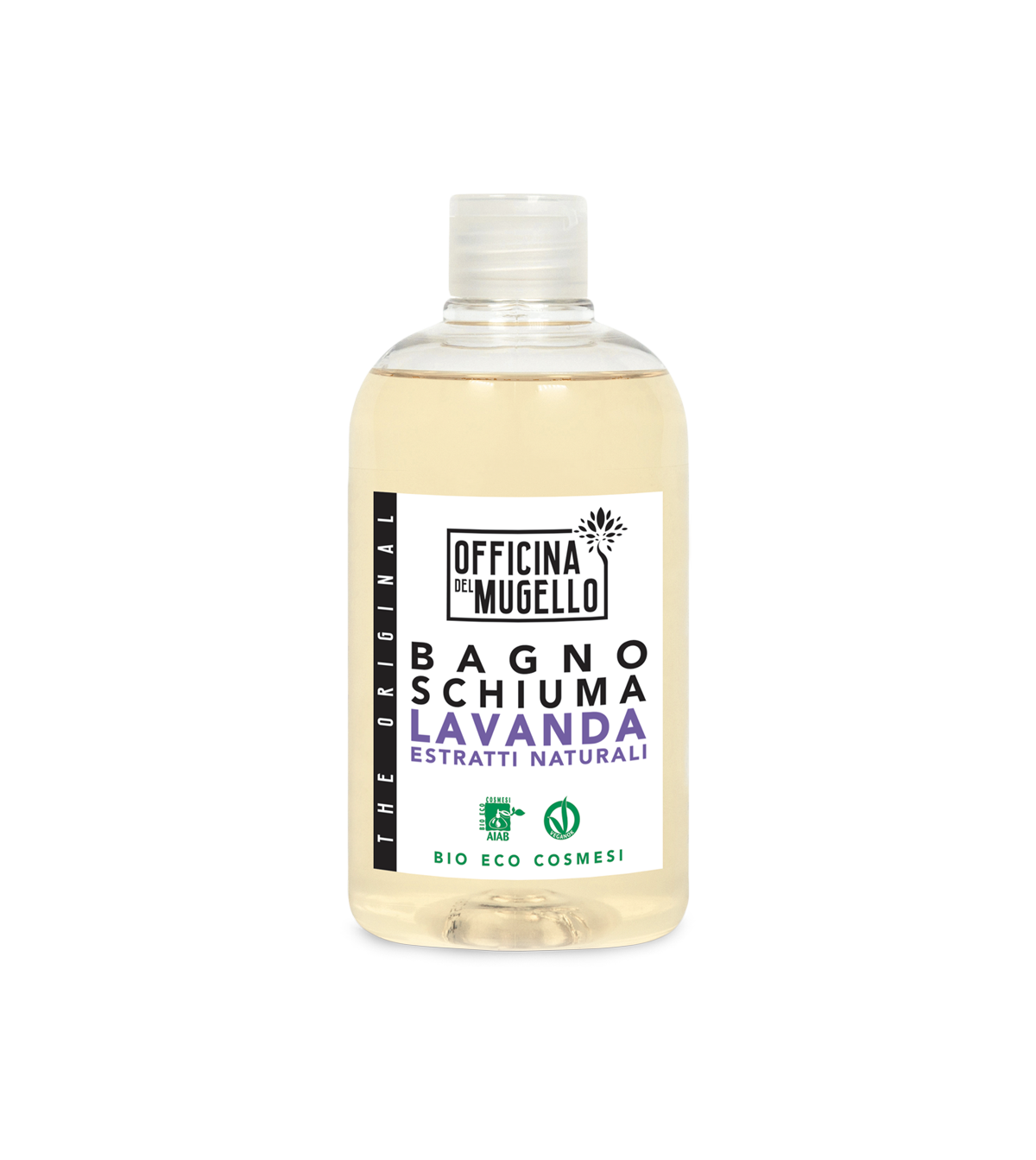 Officina del Mugello Bagnoschiuma Artigianale Lavanda 500ml | Bio Eco Cosmesi AIAB | Con Olivo e Lavanda Bio Rilassante