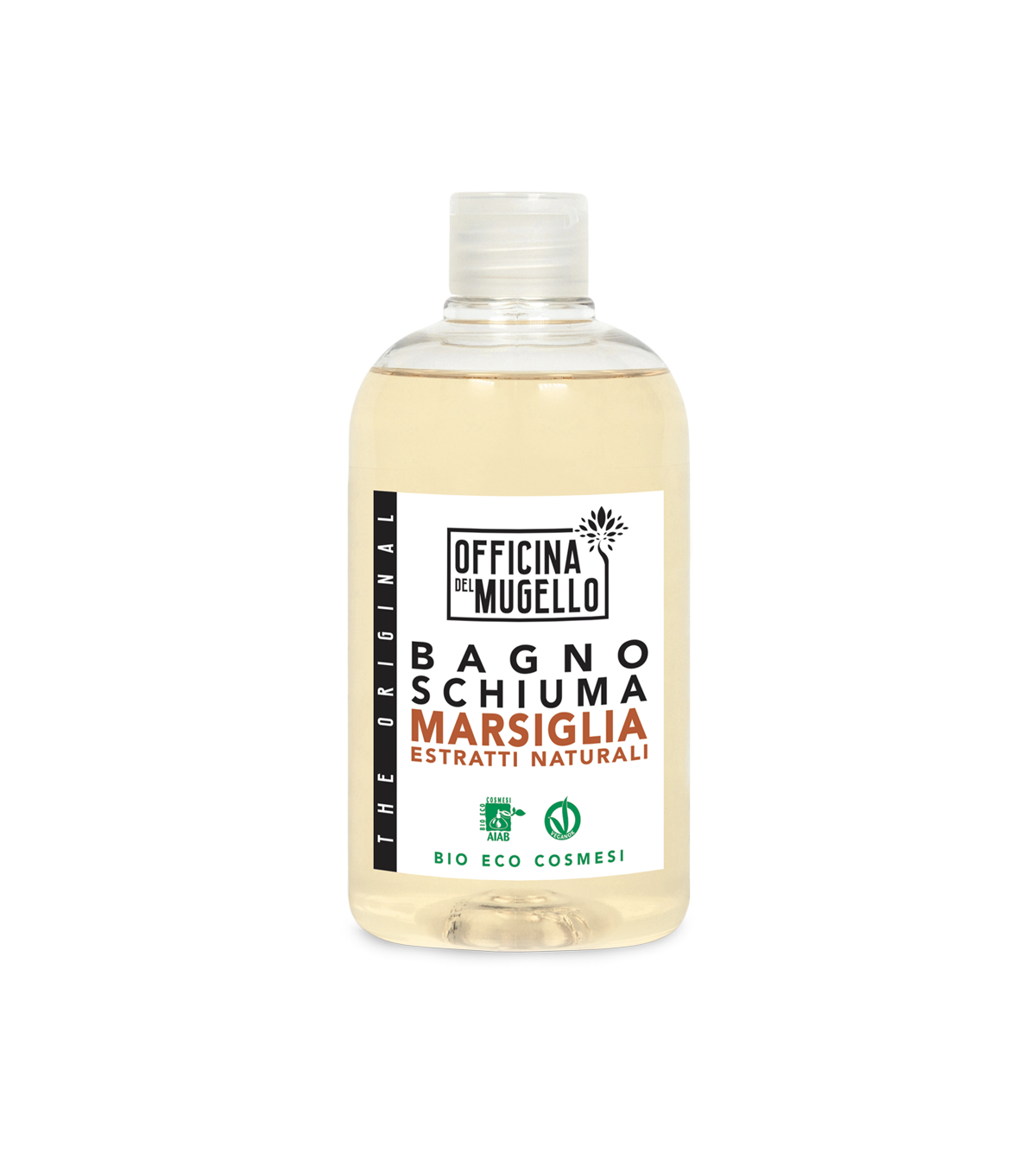 Officina del Mugello Bagnoschiuma Artigianale Marsiglia 500ml | Bio Eco Cosmesi AIAB | Con Olio di Oliva ed Estratto di Foglie di Ulivo