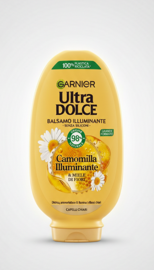Garnier Ultra Dolce Balsamo Crema Camomilla e Miele 360ml – Districante Illuminante – Per Capelli Biondi e Chiari